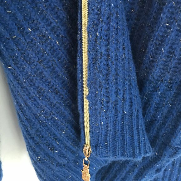 VERSACE JEANS Blue Wool Mohair Blend Sweater - Picture 2 of 8